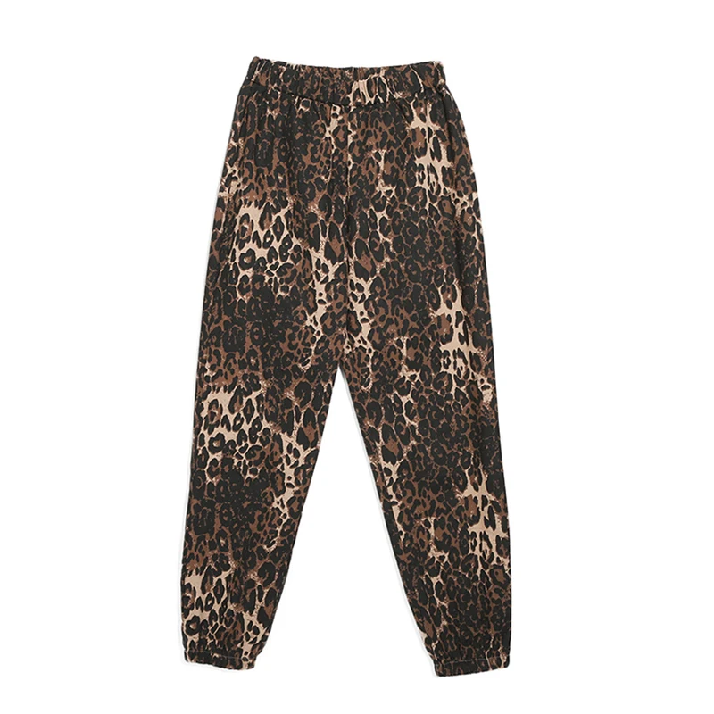 

Spring 2021 Fashion Leopard Print Slim Fit Casual Pants Woman Women's Pants Sportswear Ensemble Jogging Sports Female