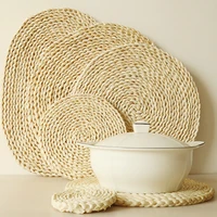 handwoven macrame eco friendly round coasters cotton rope braided placemats cup pad table decor heat resistant tables mat cups