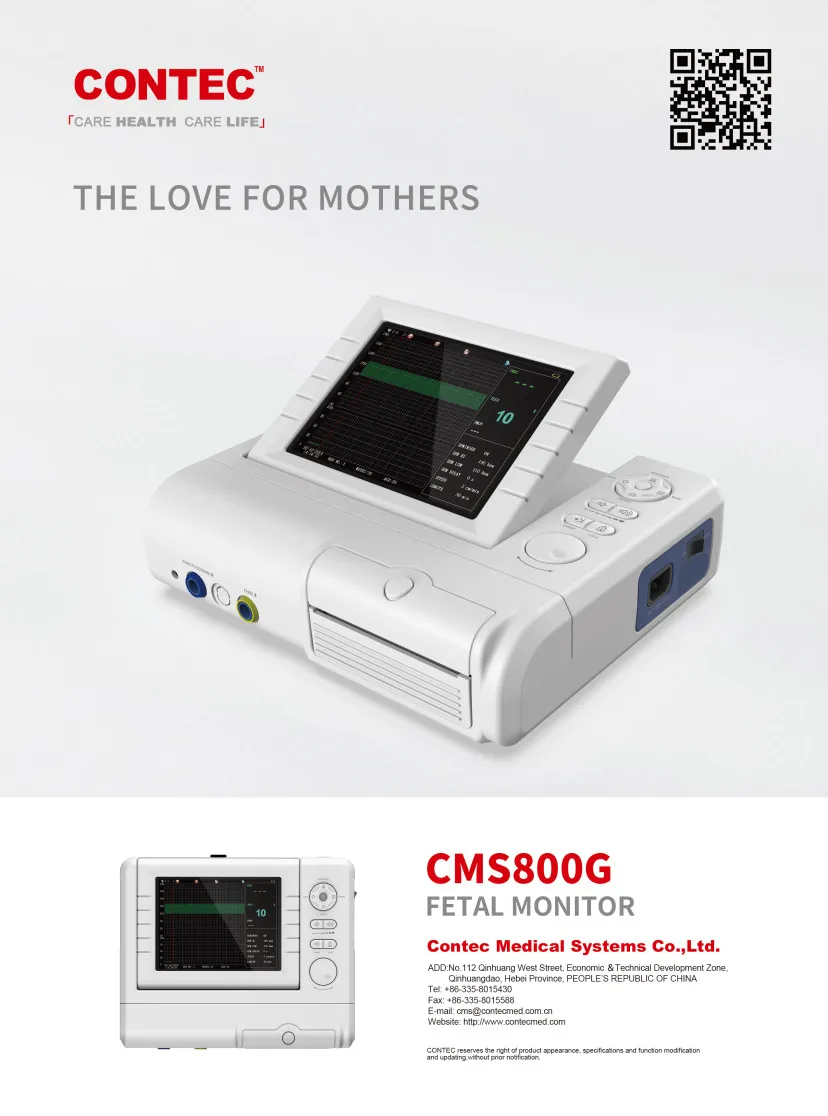 Contec CMS800G цветной дисплей фетальный монитор двойной зонд в реальном времени