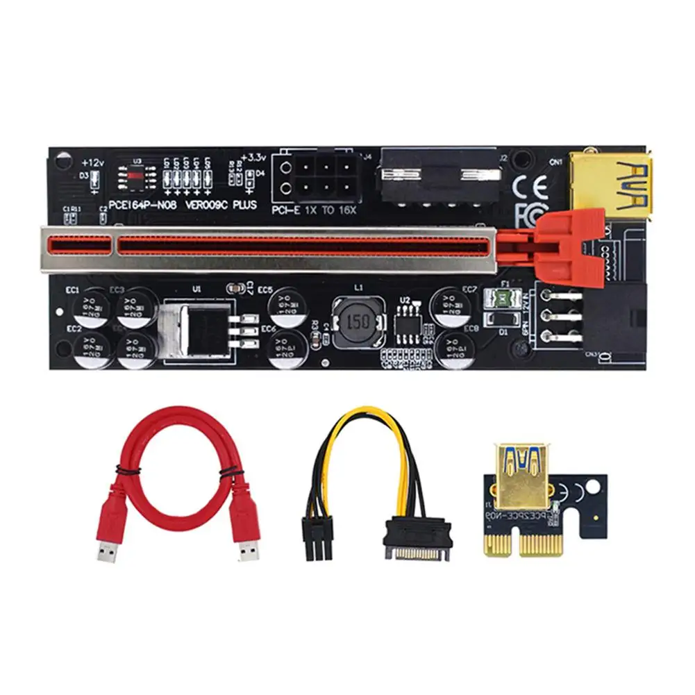 

12 шт., подставка со светодиодный подсветкой USB 3,0 PCI-E Express, 1X до 16X