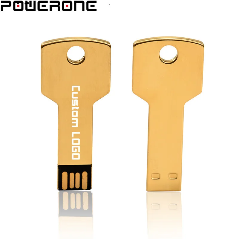Металлический мини-USB флеш-накопитель POWERONE USB 2 0 128 ГБ 64 32 16 8 4 Гб накопитель данных