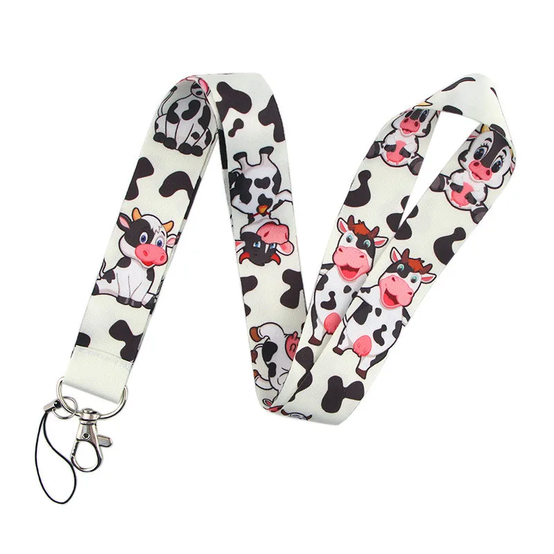 

Milk Cow Keychain Lanyard Neck Strap for Key ID Card Straps Badge Holder DIY Hanging Rope Neckband Accessories