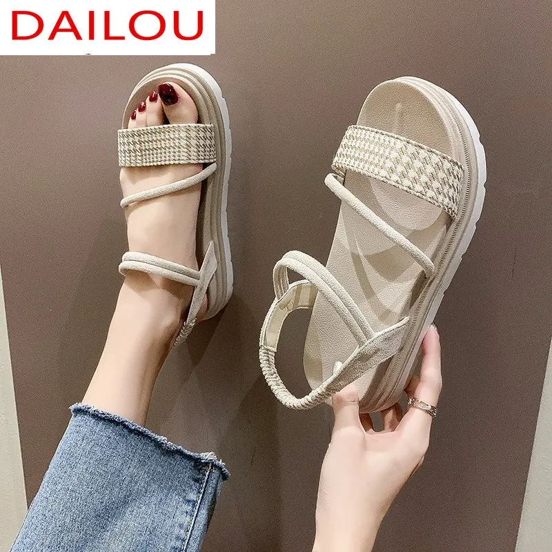 

Новинка лета 2021, женская обувь, модные сандалии, женская обувь на платформе, женская пляжная обувь с открытым носком