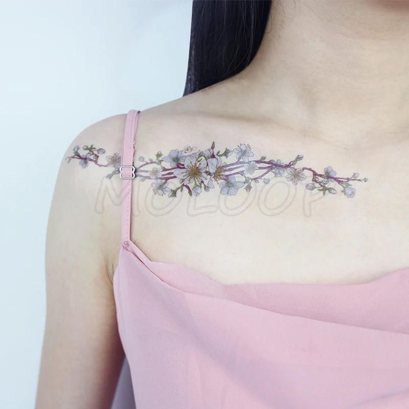 

Тату-наклейка, милый цветочный браслет, новая водонепроницаемая Временная Милая растительная наклейка, боди-арт, руки, ноги для девочек, жен...