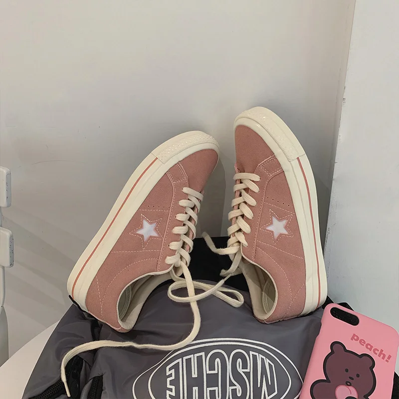 Женская обувь на плоской подошве парусиновая в стиле ретро женская модная