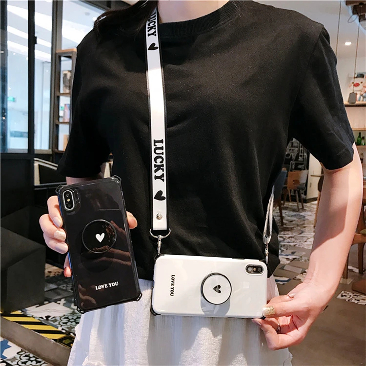 Чехол для iphone XR XSMAX, чехол для телефона, чехлы для iphone 6, 8, 7 Plus, задняя крышка с кольцевой веревкой