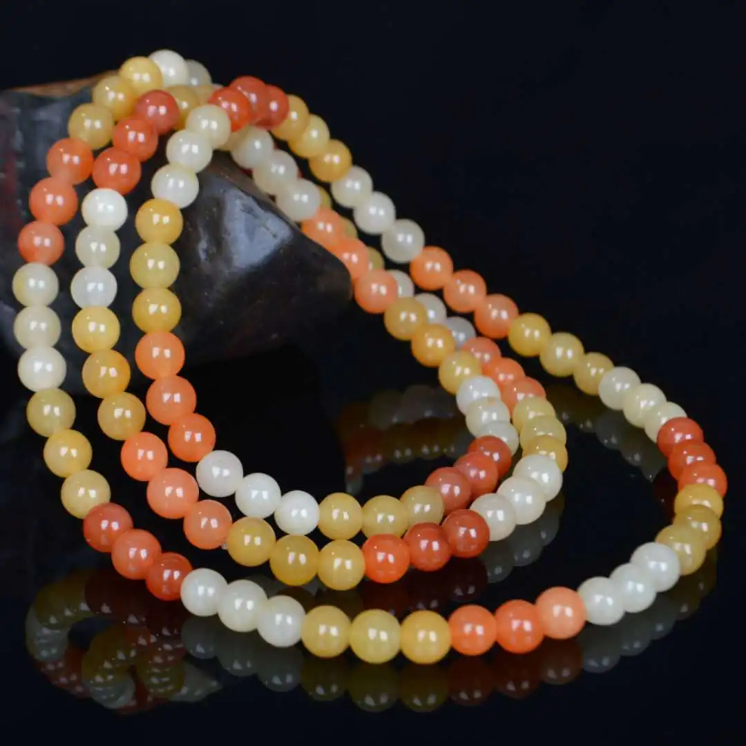 

Бусины из натурального агата 6 мм, эластичный браслет, ожерелье, регулируемый браслет, очаровательные украшения, модные аксессуары для женщ...