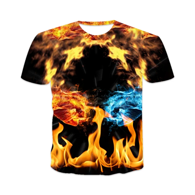 

Футболка мужская с 3D-принтом пламени, топ с коротким рукавом, гитара, оригинальный дизайн, лето 2021