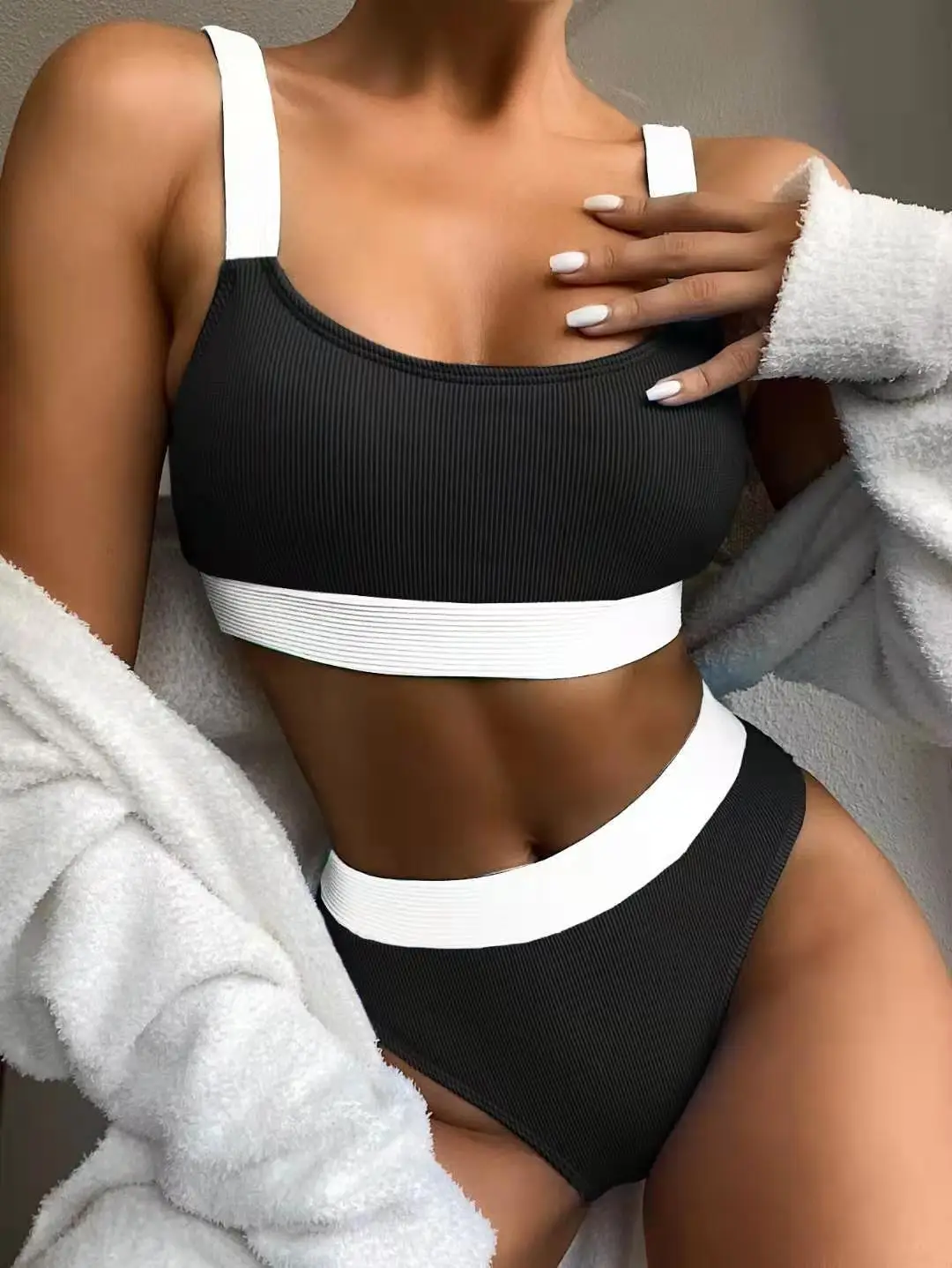 

New Women Swimwear Pure Color Push Up Padded Swimsuit Biquini Women Bathing Suit Summer Beachwear