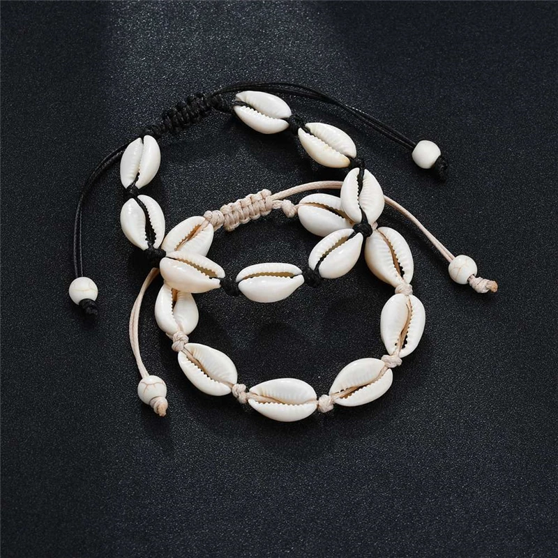 Yiustar 1pc Hot Sale Rainbow color Trendy Wholesale Generous Exquisite Cowrie Sea Shell Bracelet in Adjustable Birthday Keepsake | Украшения
