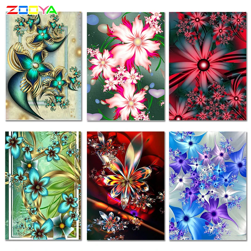 3D полная Алмазная вышивка цветок красивый кристалл квадратная Геометрическая
