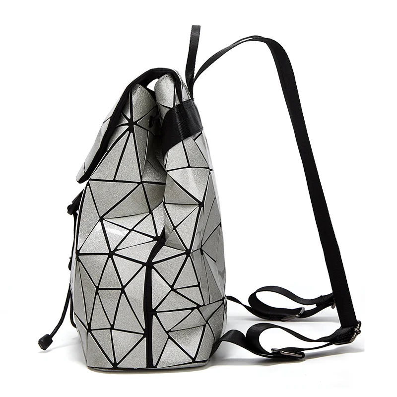 Акция женский рюкзак роскошный блестящий кожаный с геометрическим рисунком