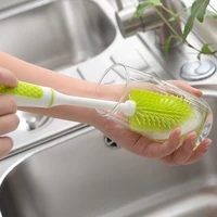 silicone bottle brushes cleaning cup brush for glass bottle feeding cleaning brush bottle brush coffe tea