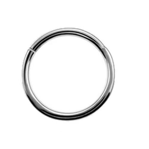 Silver 1 шт. G23 18 г и 16gTitanium сегментные шарнирные кольца Перегородка носа кликер пирсинг носа губы Серьги Спираль пирсинг носа ювелирные изделия для тела - Окраска металла: Silver