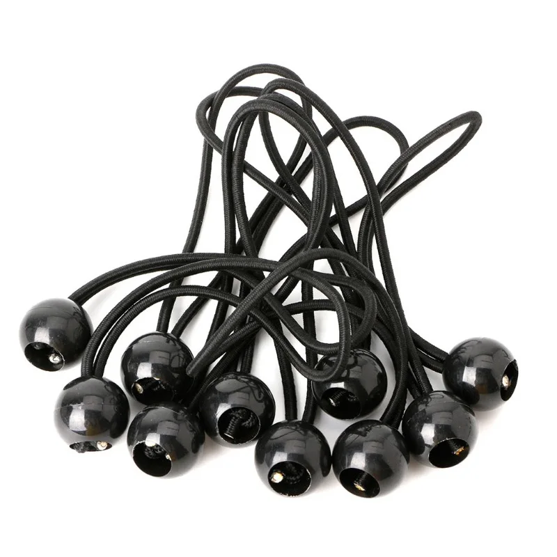 

10pcs Tent High Elastic Ball Bands Plastic Ball Head Bungee Cords Trampoline Baggage Belts Tent Tie Elastic Ball Bands