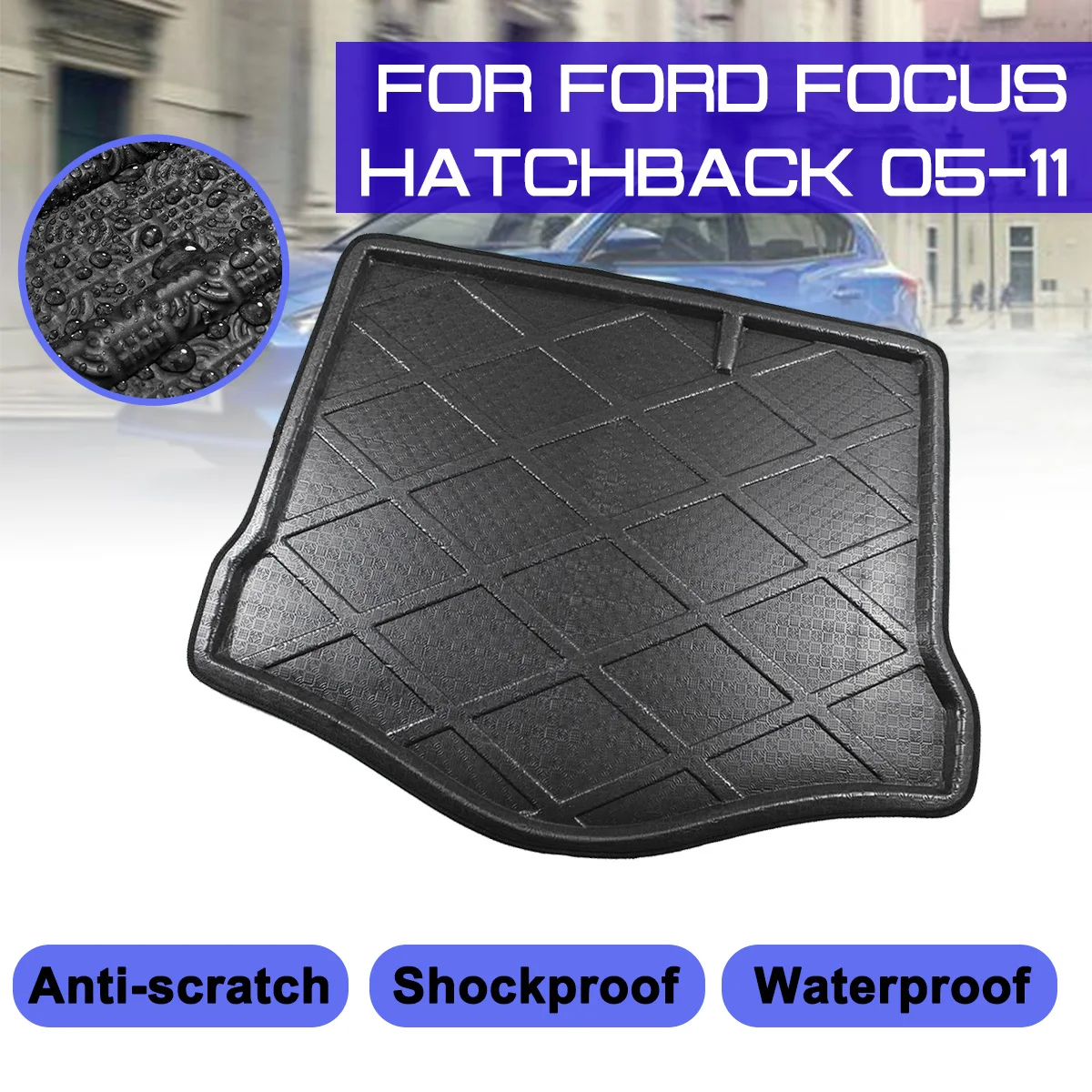 Автомобильный коврик для багажника Ford Focus Hatchback 2005 2011 водонепроницаемые коврики