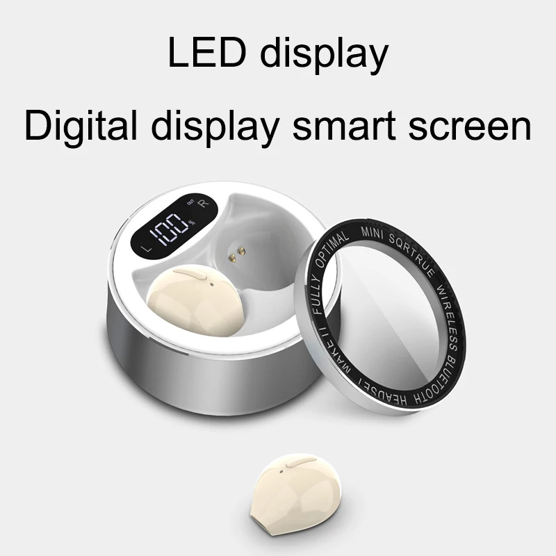 

Bluetooth headset new tws wireless HD noise reduction earphones 5.0 metal charging box mini earbuds fast connect for Android/IOS