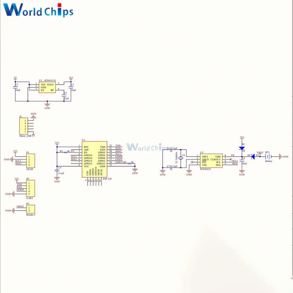 Модуль Wi-Fi для Arduino ESP-12F дюйма 0 96 OLED-дисплей прогноз погоды интерфейс IIC I2C Micro USB 5 В