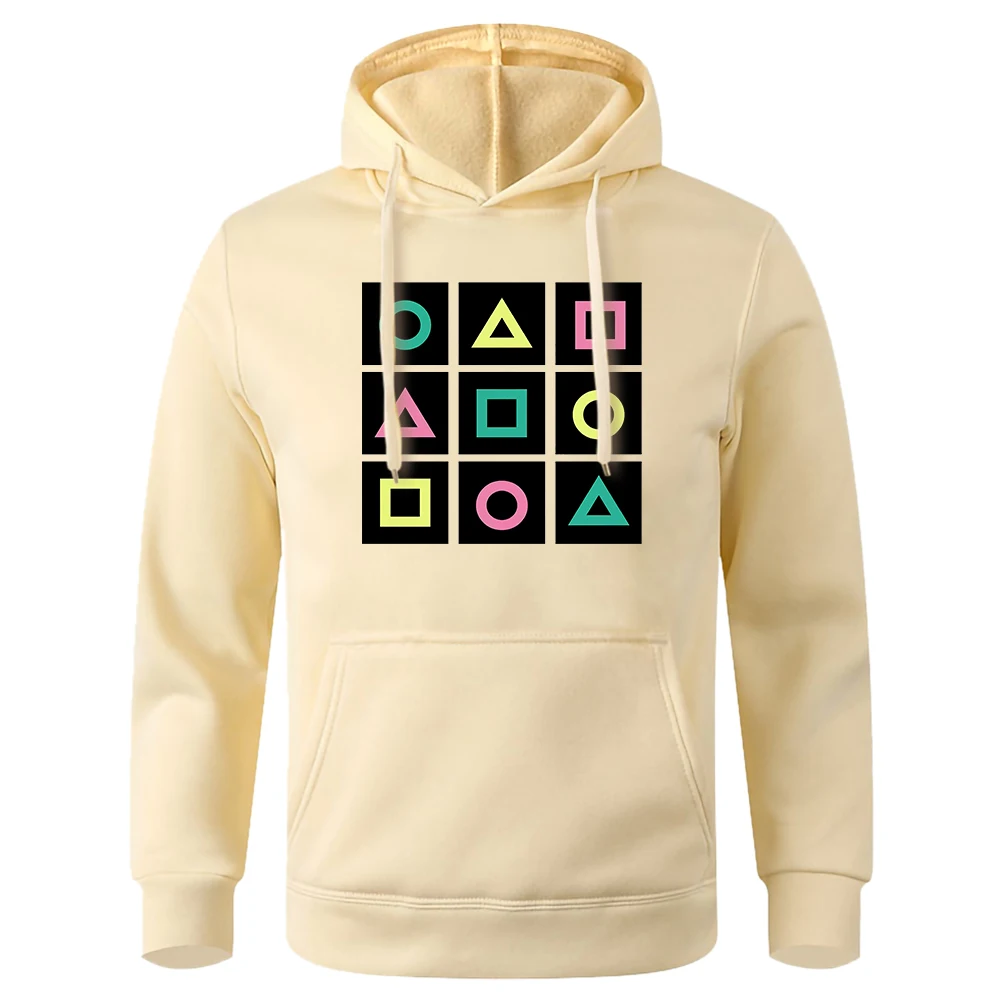 

2021 Popular Squid Game Jiugongge Graphic Print mens Hoodie Round Neck Big Size Tops Fitted Cozy Breathable male Sweatshirt