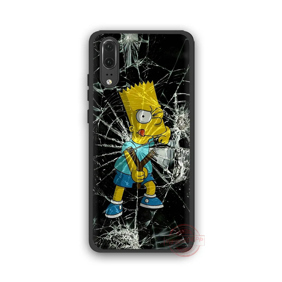 WEBBEDEPP The Simpson TPU phone case for Huawei P10 P20 P30 Lite Pro Y6 Y7 prime 2018 Y9 2019 |