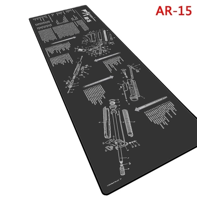AR10 15 AK47 тактический охотничий нескользящий пистолет для чистки скамейки резиновый коврик K98K SIG556 SKS Mosin-Nagant с полным списком деталей просмотреть Sch - Цвет: AR15