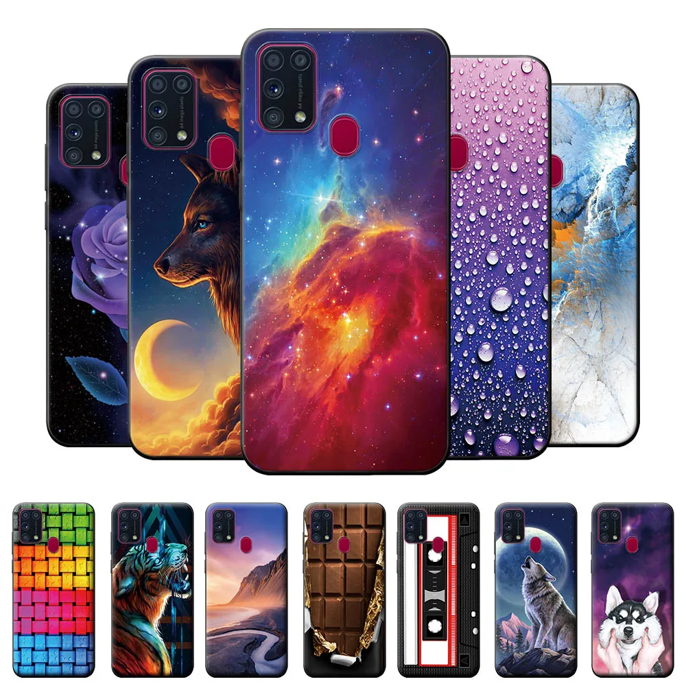 Чехол для Samsung M31 Prime силиконовый чехол мягкая ТПУ сумка Galaxy задняя крышка |