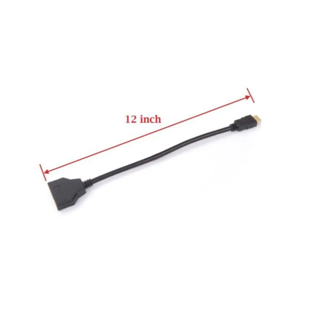 

Dropshipping 1080P HDMI Port Male to 2 Female 1 In 2 Out Splitter Cable Adapter Converter Black HDMI splitter cable
