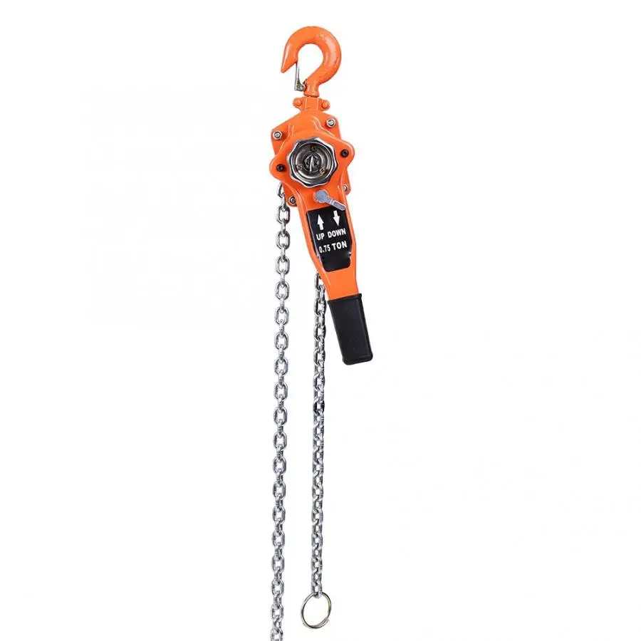 Цепной блок 0 75 t оранжевый Цвет цепи цепного блока храповый подъемный рычаг шкив