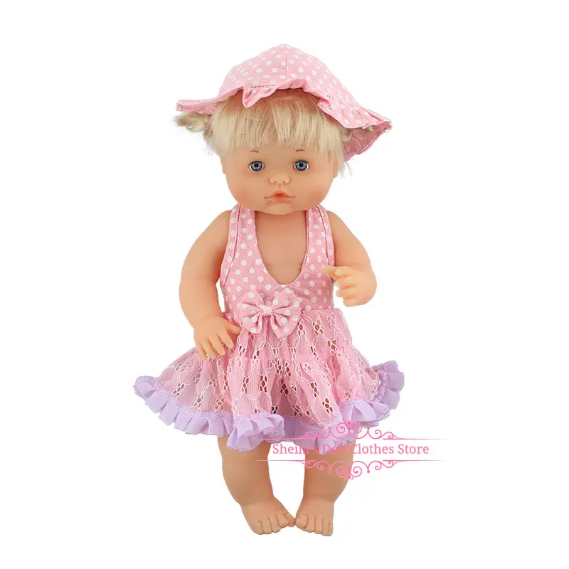 15 Новая одежда подходит 40 см 41 см Nenucos кукла Nenuco Ropa y su Hermanita фиолетовая футболка с длинными рукавами в фиолетовый горошек штаны с шапочкой - Цвет: 15