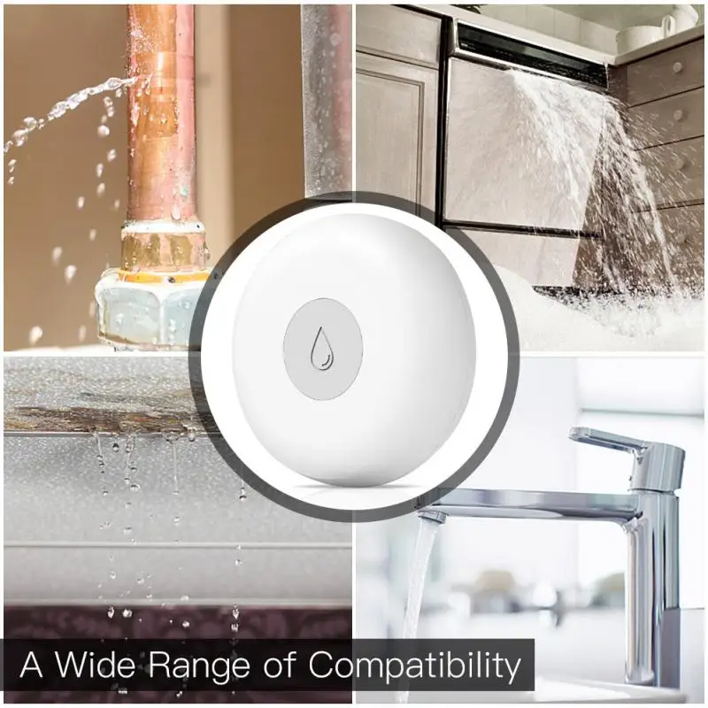 Датчик утечки воды Zigbee с Wi-Fi смарт-детектор звуковое оповещение управление через