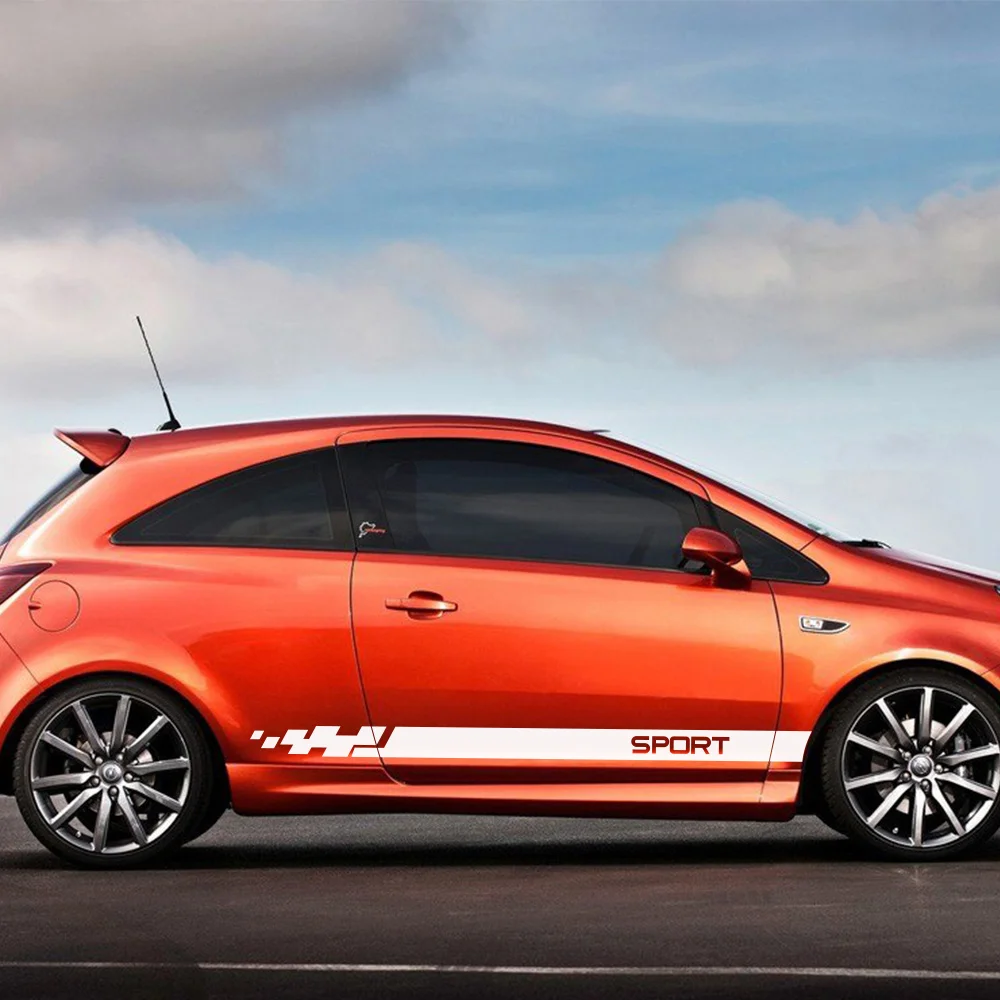 Автомобильная наклейка с боковыми полосками автомобильная виниловая пленка