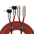 2 RCA Мужской Двойной RCA переходник с внутренней резьбой аудио кабель для усилителя сабвуфера Динамик DVD ТВ усилитель приемника удлинитель экранированный шнуры