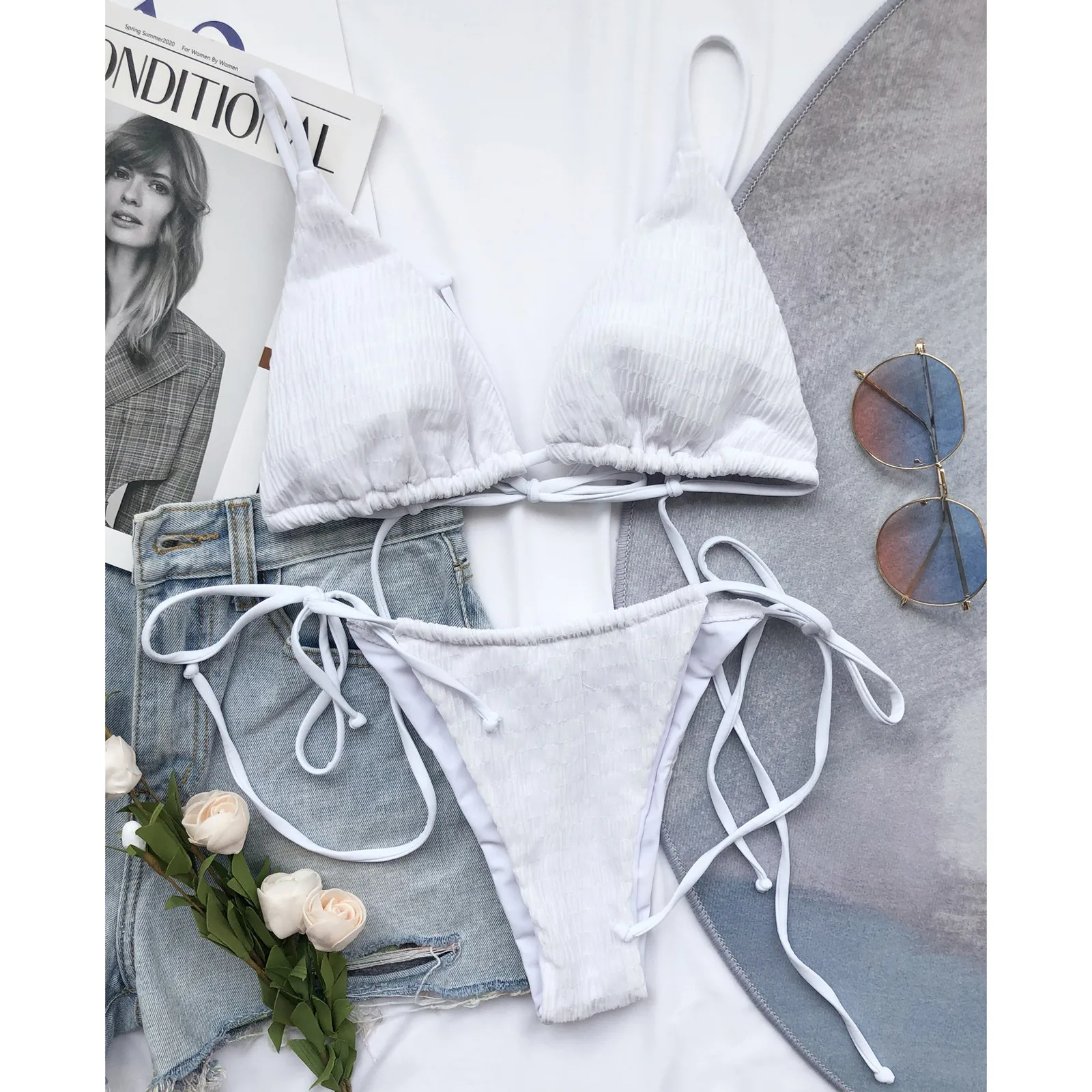 

Sexy Biquini 2021 New V Neck Bikini Swimsuits Push Up Swimwear Female Brazilian Bikini Set Bathing Suits Bikini Set Bathing Suit