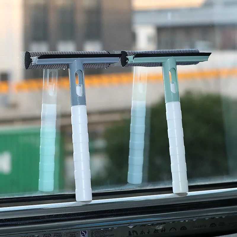 Glass Cleaning Tool Double-sided Disassemble Rod Window Cleaner Mop Squeegee Wiper With Water Spray Bottle | Дом и сад