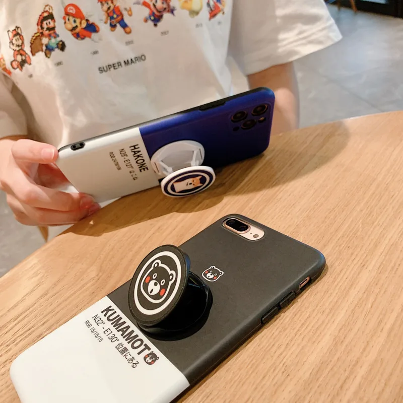 

Cute Shiba Inu Cartoon Stand Phone Case for iPhone 12 Pro MAX 11 Pro MAX 12 MINI 7 8 Plus XR XS MAX Fashion Silicone Phone Cover