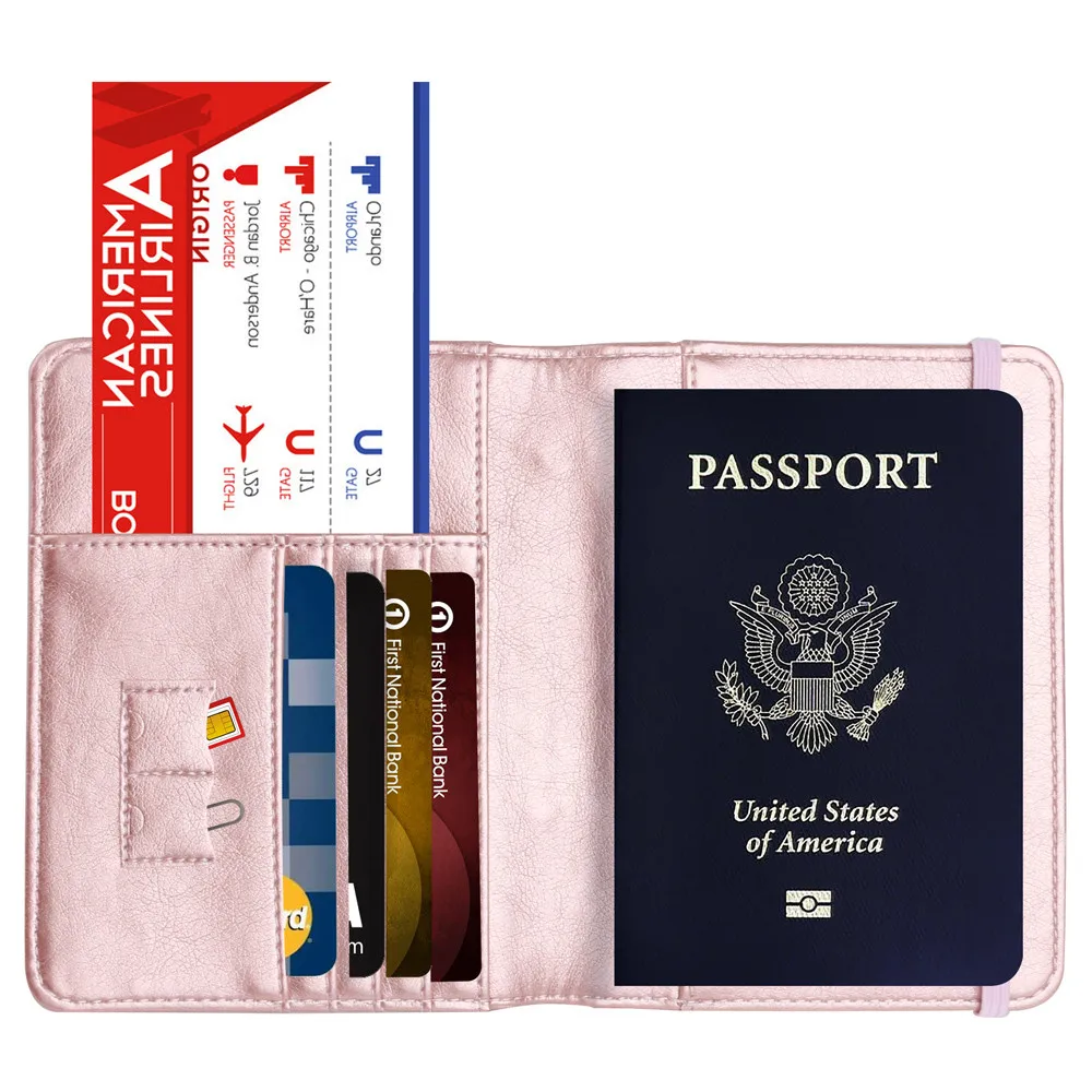 Новинка 2019 чехол для паспорта кожаный держатель чехол-кошелек с блокировкой RFID