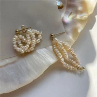 europe united states to restore ancient ways baroque natural freshwater pearl earrings fashion elegant woman wedding accessories