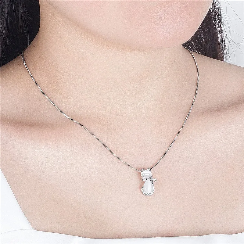 Цепочка с подвеской в виде кошки из нержавеющей стали | Украшения и аксессуары