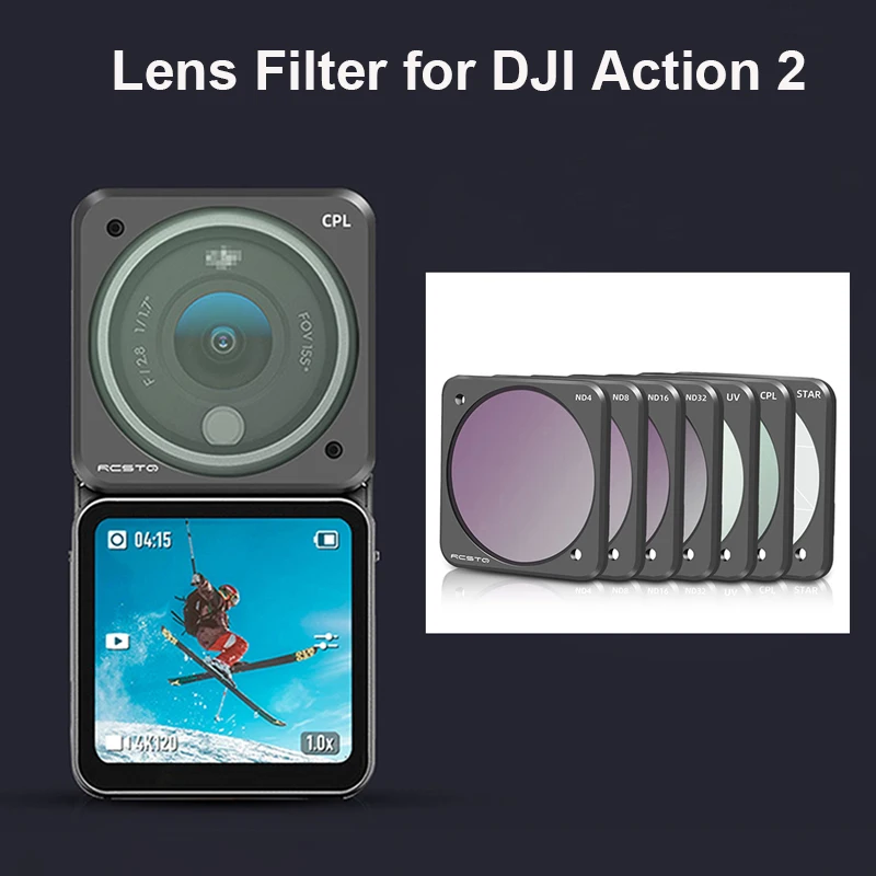 

Фильтр для объектива DJI OSMO Action 2 CPL UV ND 4 8 16 32 STAR, набор фильтров для экшн-камеры, аксессуары для спортивной камеры DJI Action 2