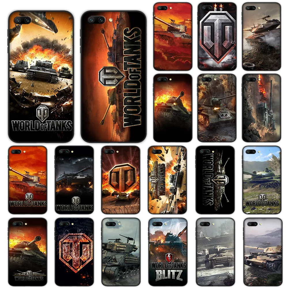 Мягкий чехол World of Tanks для Huawei Honor 30 V30 Nova 5 Pro Y6 Y7 Y9 Y6P Prime|Бамперы| |