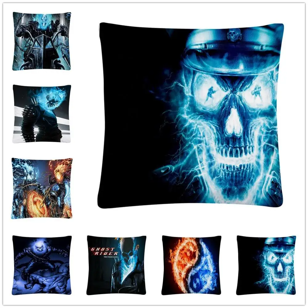 

Angel Demon Ghost Knight Cartoon Character Soft Short Plush Cushion Cover Pillow Case for Home Sofa Car Decor Pillowcase 45X45cm