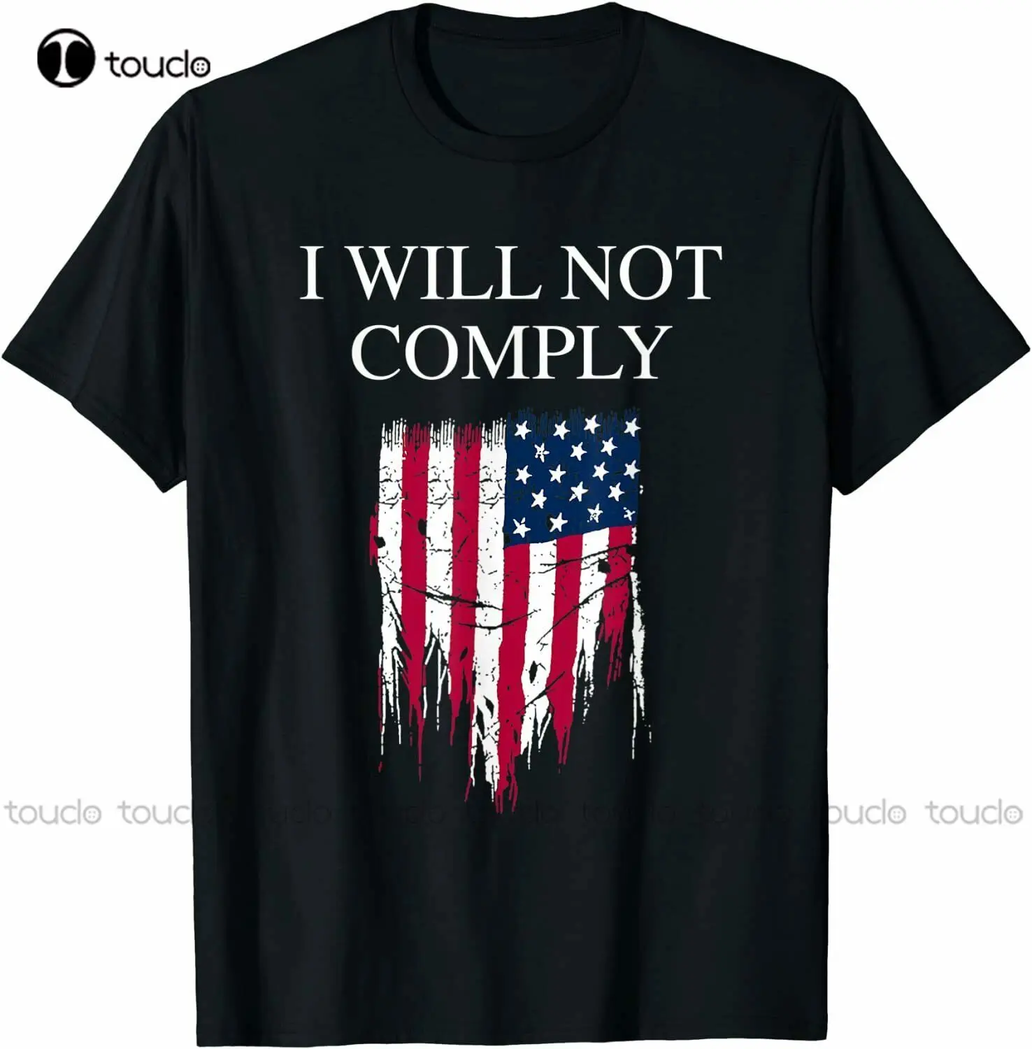 

New Medicall Freedom I Will Not Comply No Mandates Classic Cotton T-Shirt Cat Shirts For Women Unisex