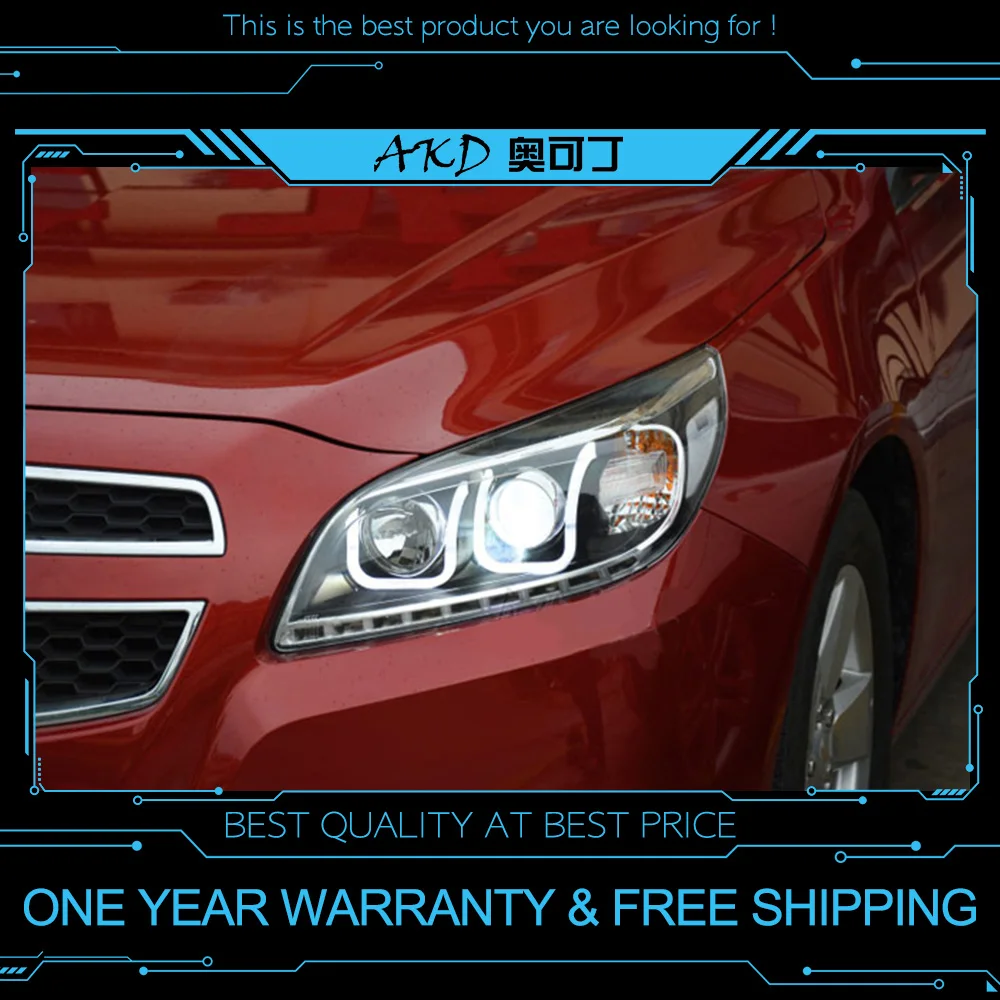 AKD тюнинг автомобильных фар для Chevrolet Malibu светодиодные фары DRL ходовые огни Bi Xenon