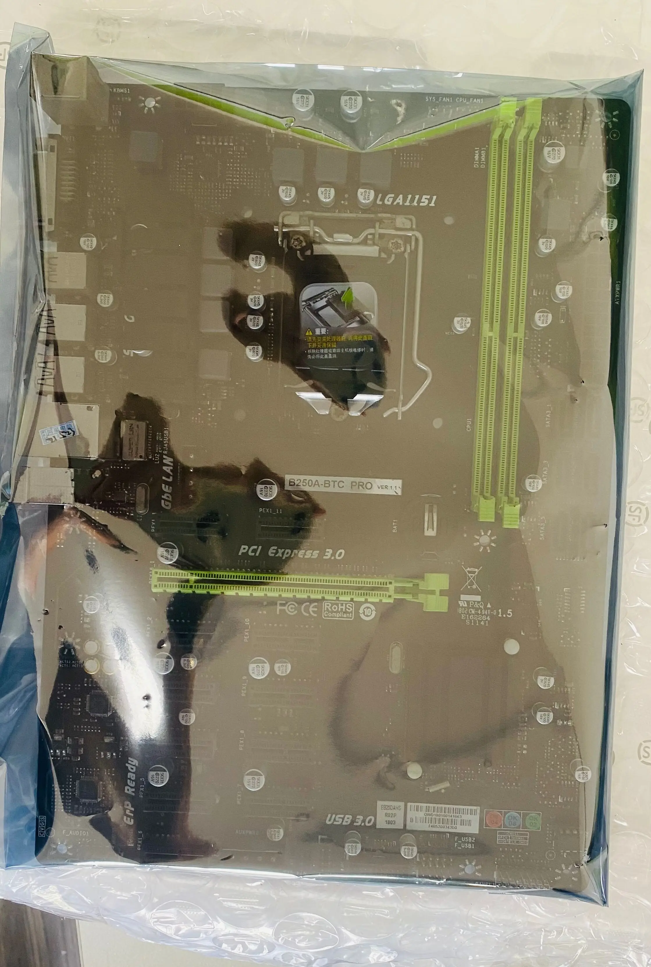 Материнская плата Lapsaipc B250A-BTC Pro B250A BTC pro B250 оригинальная материнская 12PCIE 1151 DDR4 для