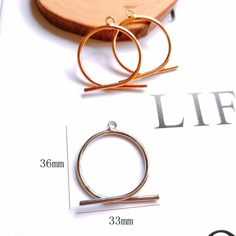 6 шт. медные круглые металлические серьги с покрытием из Японии и Южной Кореи |
