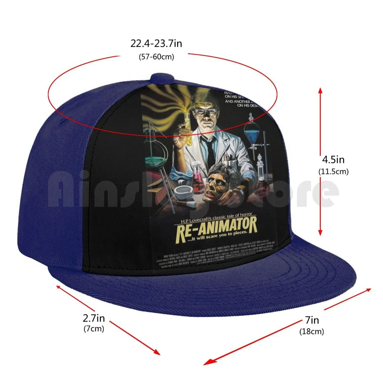 

Re-Animator Baseball Cap Adjustable Snapback Hats Hip Hop Horror Scary Horror Scary Movies