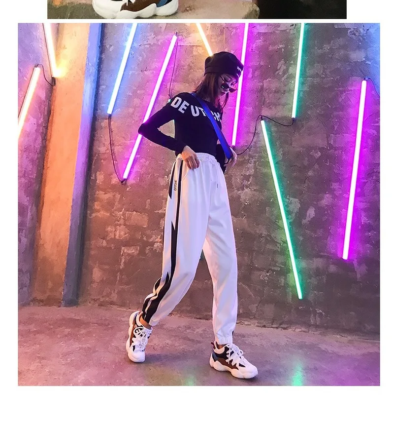 Женские зимние свободные спортивные брюки в Корейском стиле повседневные