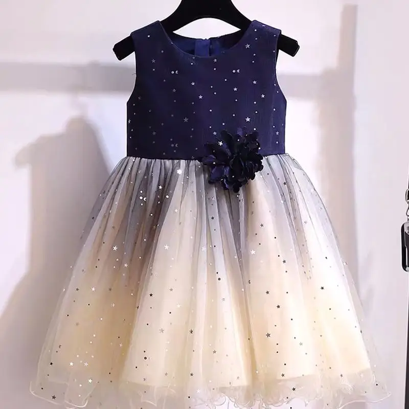 

Christmas Kids Autumn Winter Dresses for Girls Star Sequins Princess Dress Girls Long Sleeve Party Vestidos Baby Girl Children C