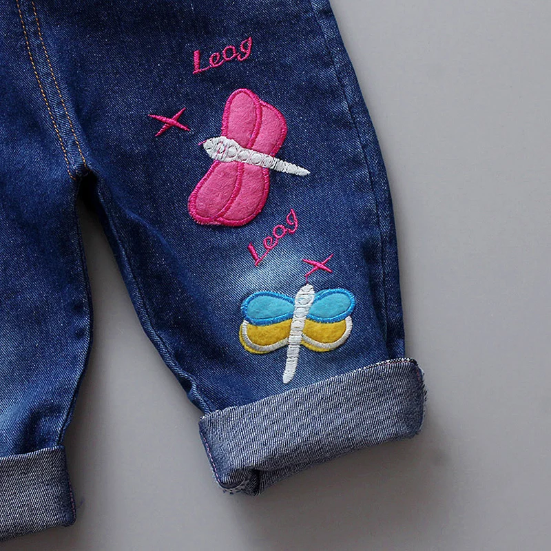 IENENS/для малышей Для детей девочек г. Длинные джинсовые комбинезоны для маленьких