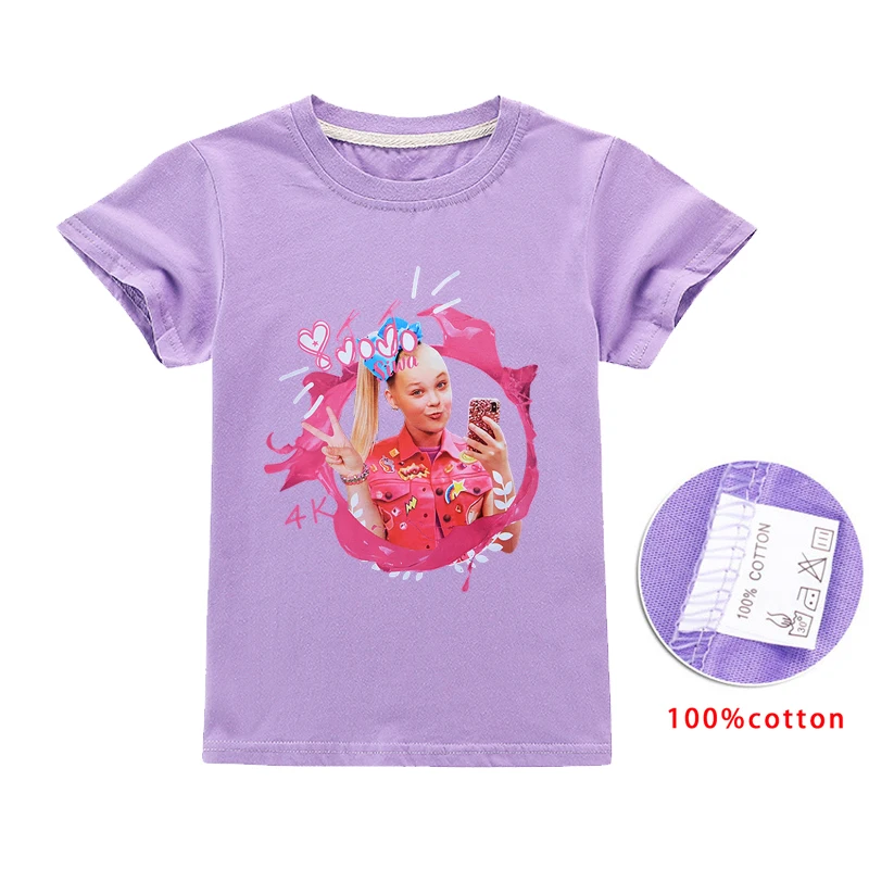 От 2 до 16 лет футболки с короткими рукавами для девочек 100% хлопок JOJO Siwa Детские